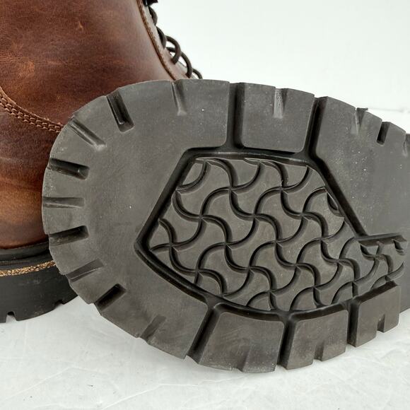 Birkenstock Mens Highwood Lace Mid Boot EU 42 Narrow US 9 Brown Leather GUC main image 15